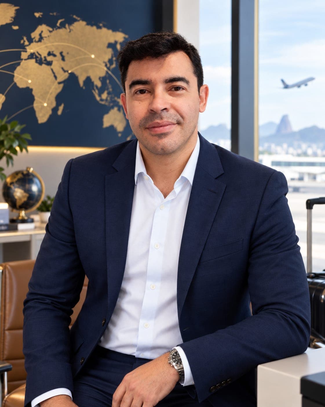 Retrato de Denis Souza, responsável pelo atendimento da DS Smart Travel